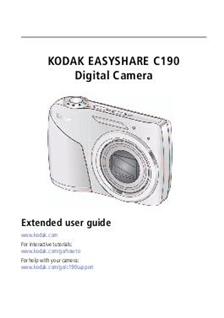 Kodak EasyShare C 190 manual. Camera Instructions.